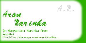 aron marinka business card